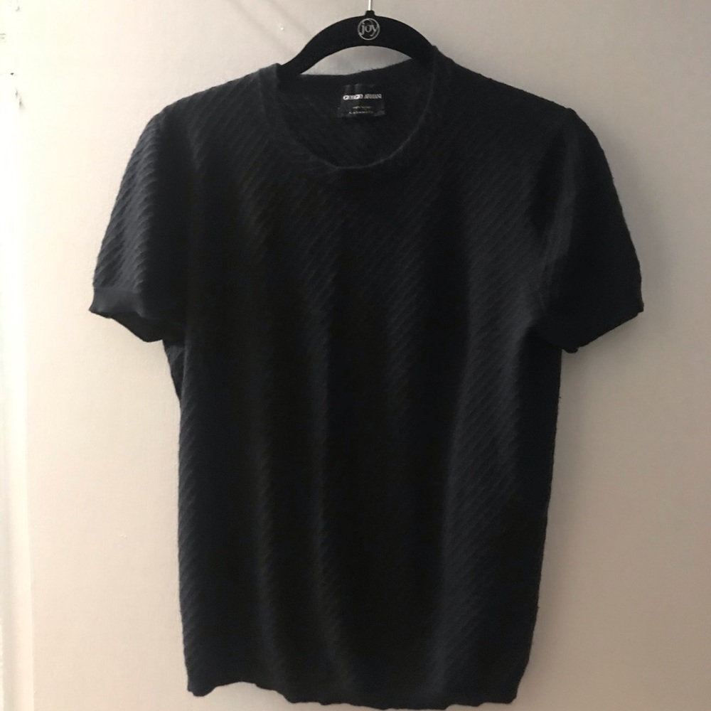 Georgio Armani Short Sleeve Cashmere Sweater